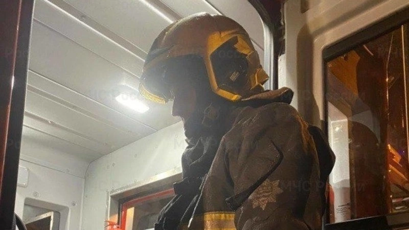 Пожарные потушили горящую электроопору в Углегорске
