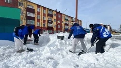 Волонтёры помогли очистить территории детских садов от снега