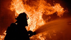 Пожарные потушили горящий гараж в Углегорском районе