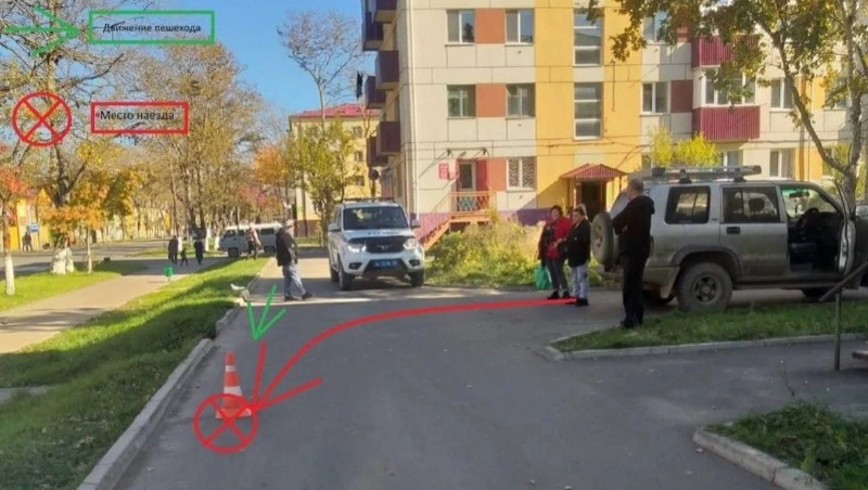 Водитель иномарки наехал на 69-летнюю женщину в Углегорске