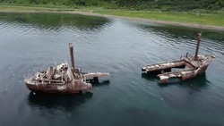 Затонувший сухогруз Sun Eagle в Углегорском районе поднимут со дна